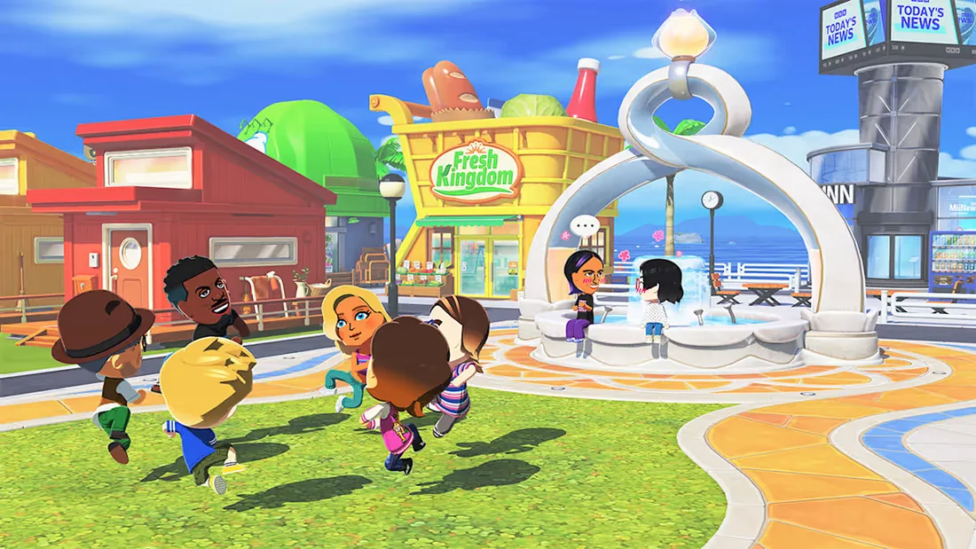 Galería oficial de Tomodachi Life con varios Miis que llevan atuendos distintos