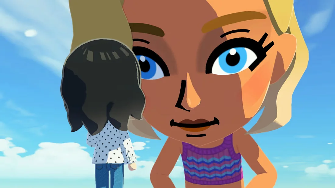 Mii con jersey a rayas en la galería oficial de Tomodachi Life